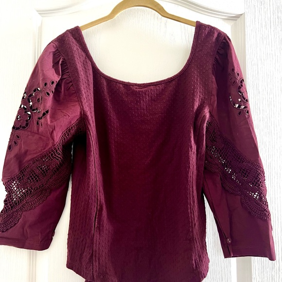 Free People Crocheted/Embroidered Cotton Top - Picture 3 of 6